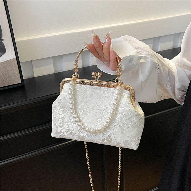 Women'S Accessories Purse - Vintage Klassieke Kanten Tas Parel Avondtassen
