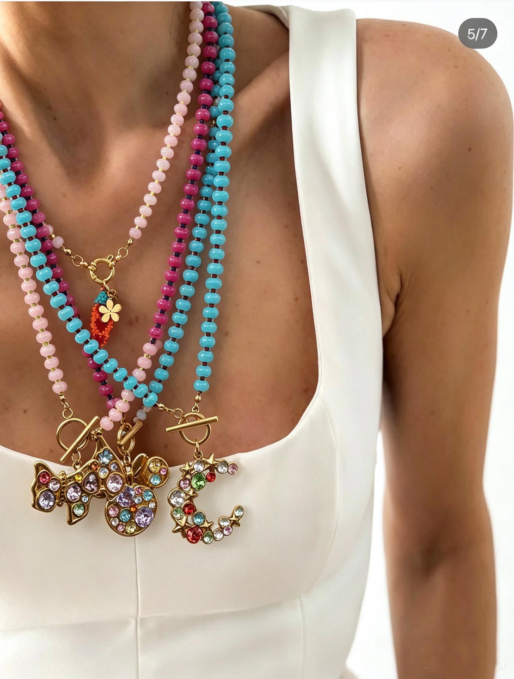 Women'S Accessories Trends 2026 - Handgemaakte Boheemse stijl kralenketting zomer 2026