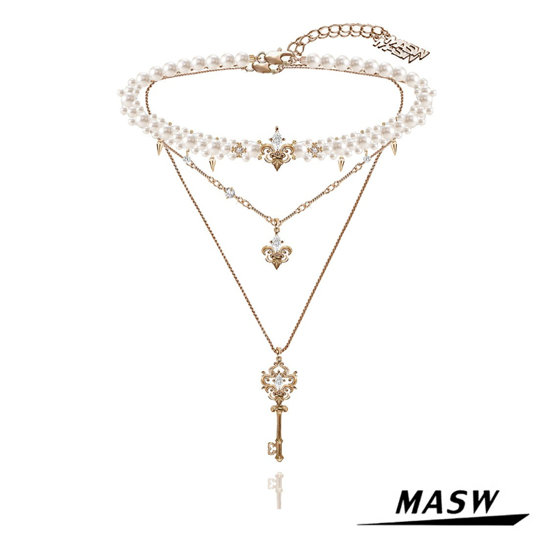 Women'S Accessories Trends 2026 - MASW Origineel Ontwerp Vintage Temperament Dubbellaagse