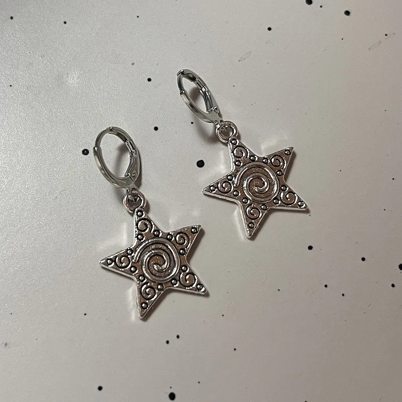 Women'S Emo Accessories - Vintage Goth Zilver Kleur Spiraal Vortex