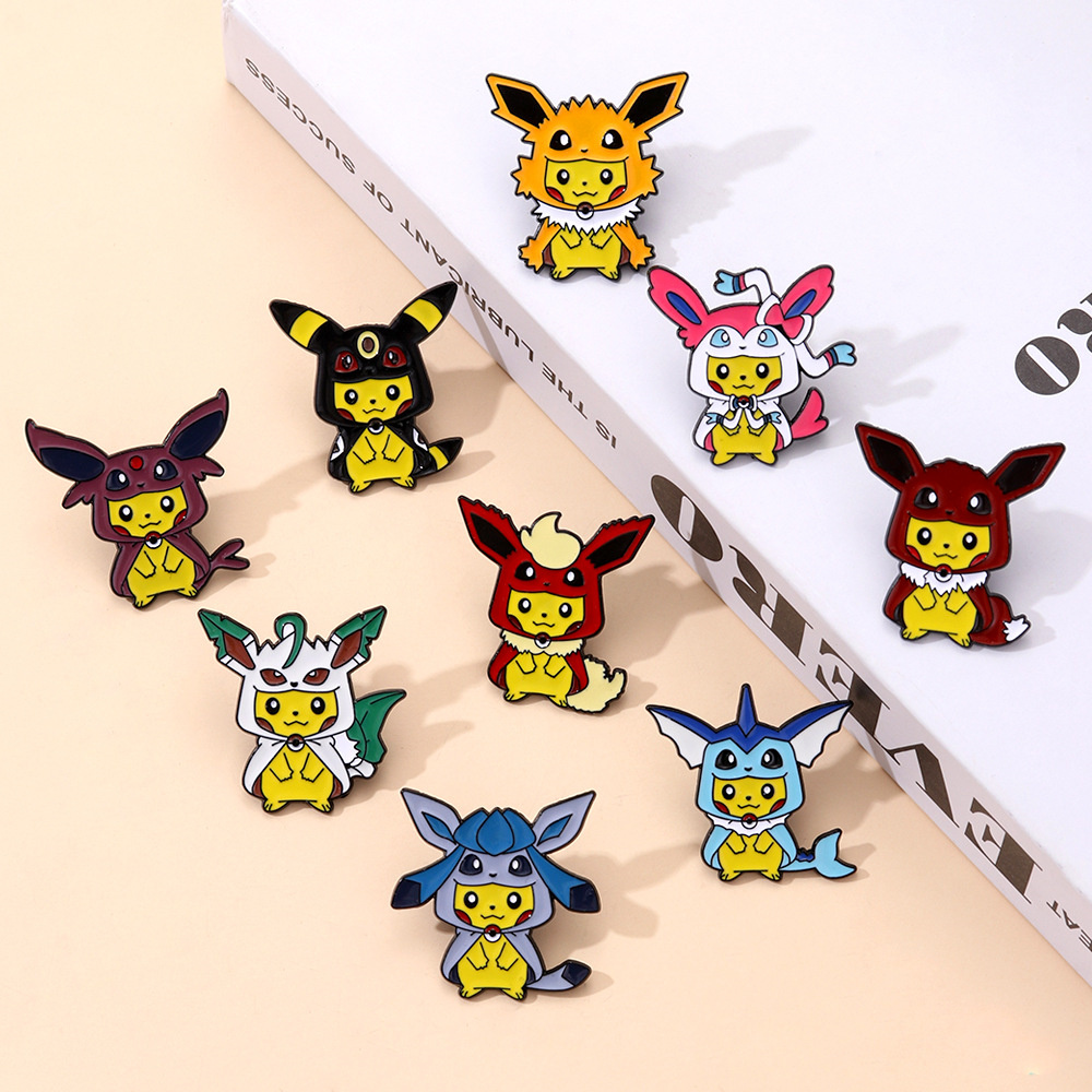 Women'S Accessories Jewelry Sale - 9 Stuks Anime Pokemon Reversspeldjes Leuke