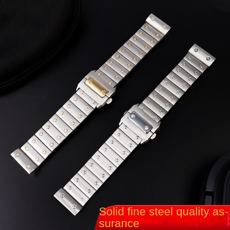 Women'S Accessories Cartier - Solide roestvrijstalen horlogeband voor Cartier Santos