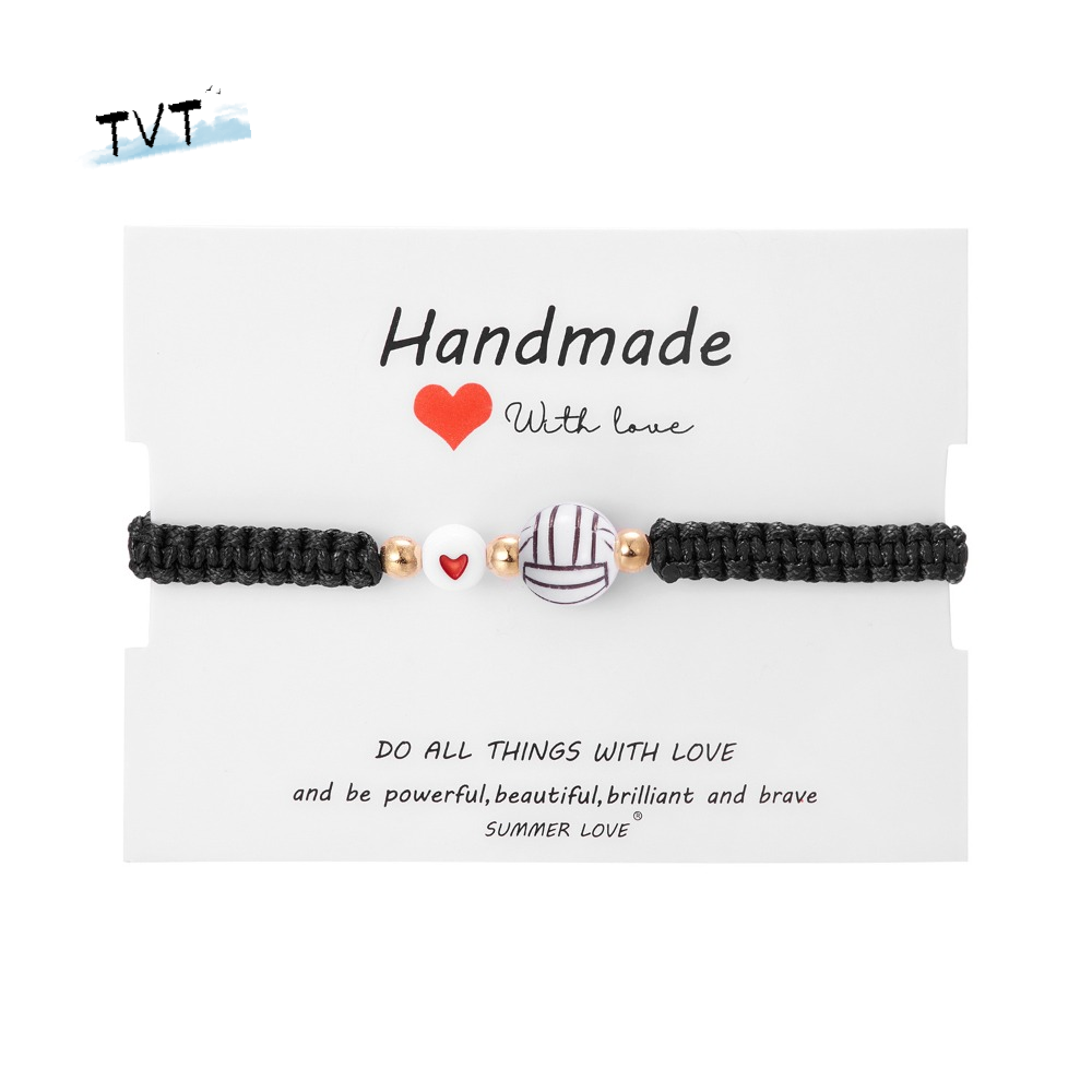 Women'S Volleyball Accessories - Handgemaakte basketbal-honkbal-armband volleybal Koreaanse stijl sportstijl