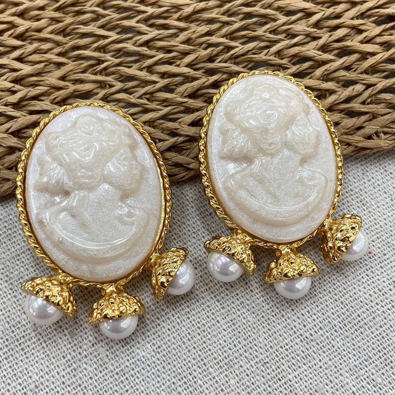 Witte reliëf sculptuur parel o - Women'S Accessories Jewelry Sale recensie en prijs