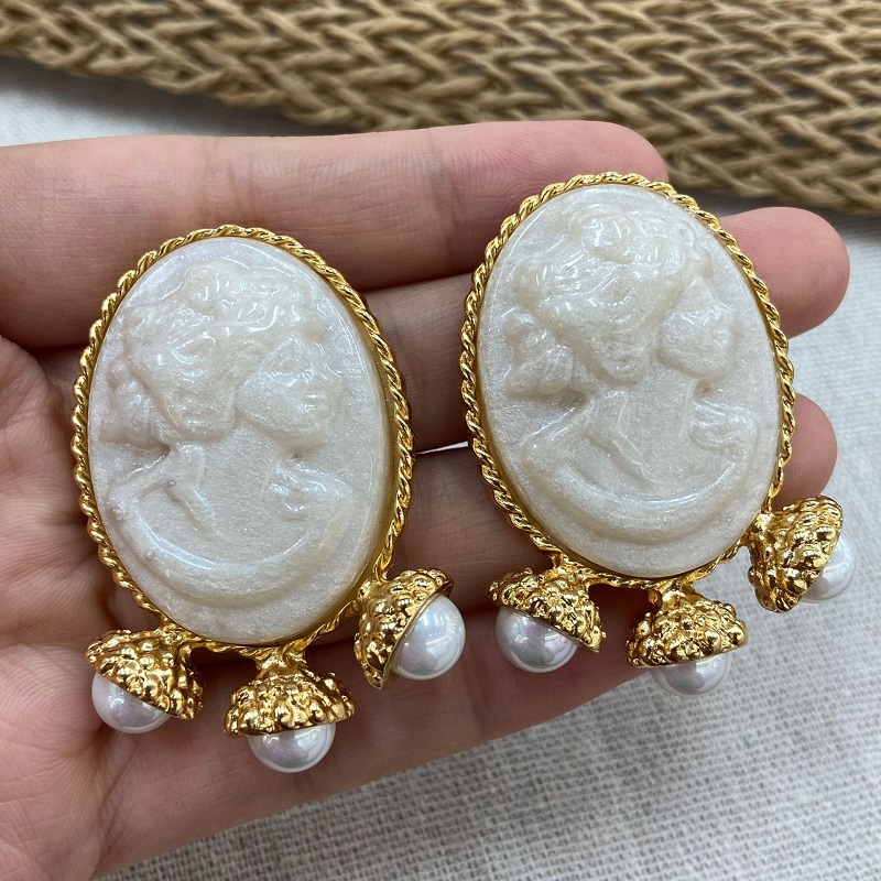 Witte reliëf sculptuur parel o - Women'S Accessories Jewelry Sale recensie en prijs
