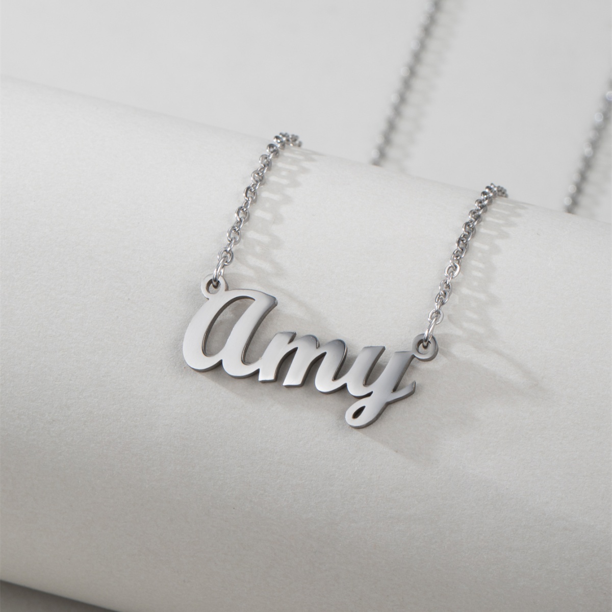 1 stalen Engelse naamketting,  - Women Accessories Name In English recensie en prijs