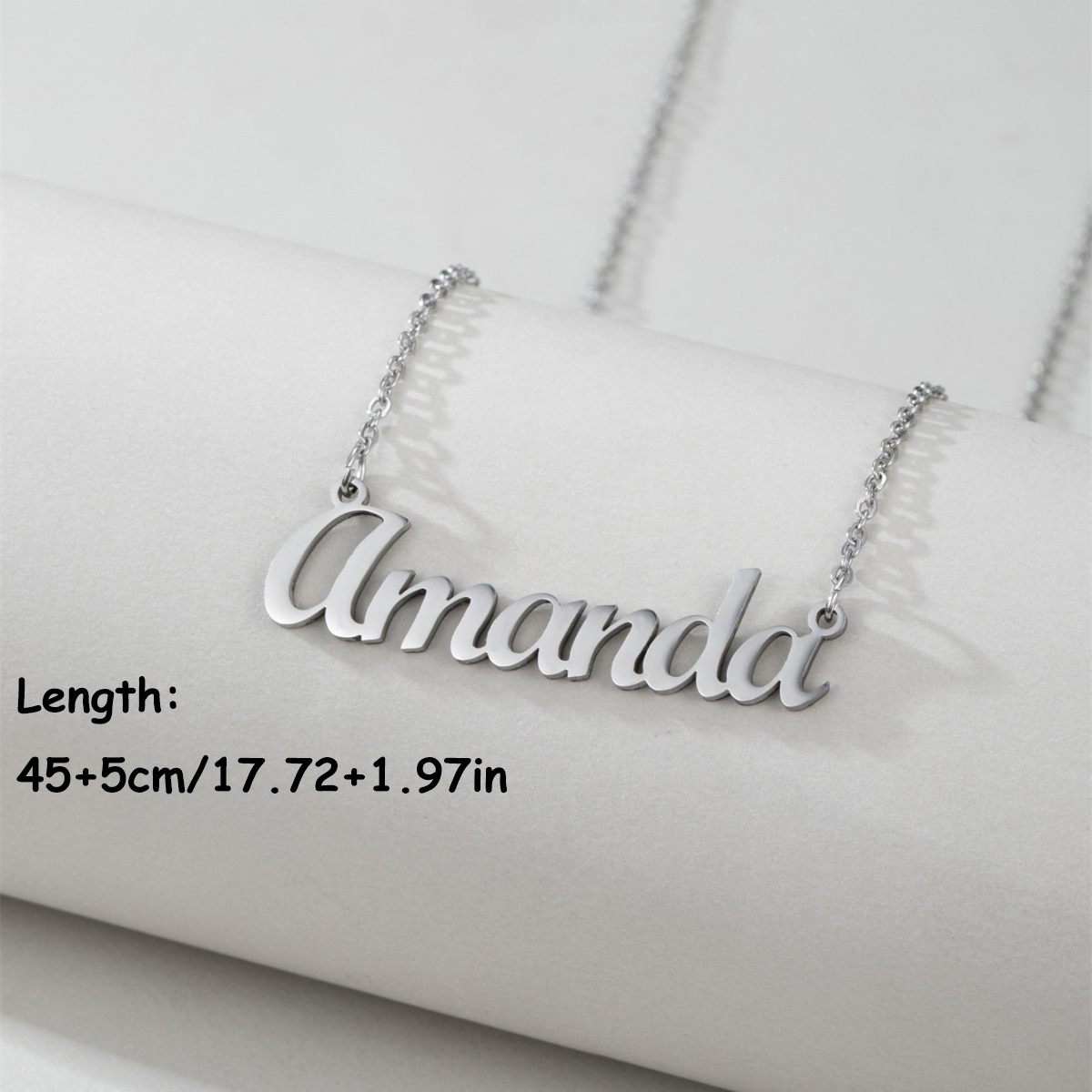 1 stalen Engelse naamketting,  - Women Accessories Name In English recensie en prijs
