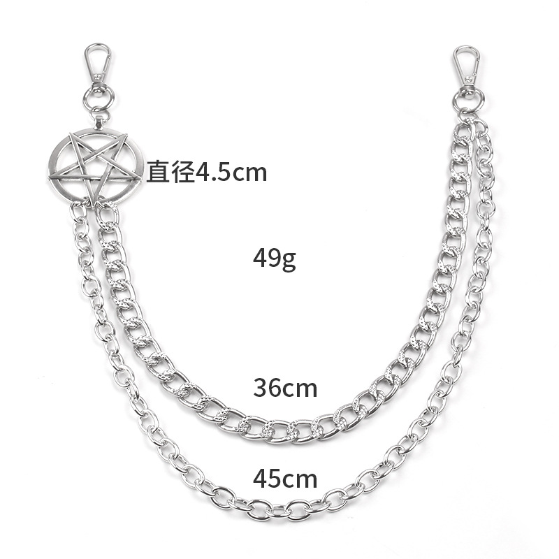 Punk Metal Chain Pentagram Sle - Women'S Emo Accessories recensie en prijs