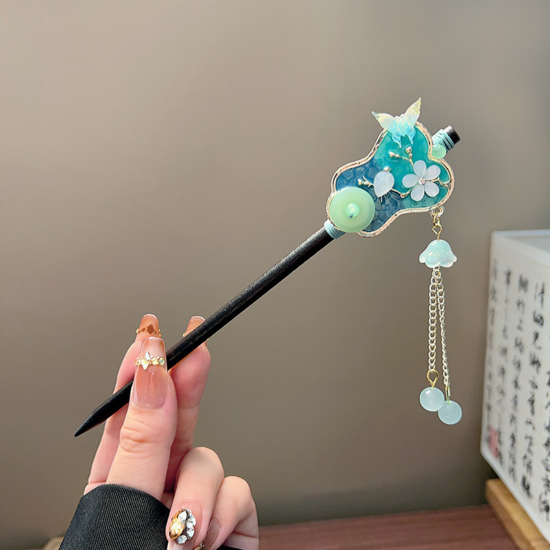 Klassieke kwastje haarstokje z - Hair Fork Stick recensie en prijs