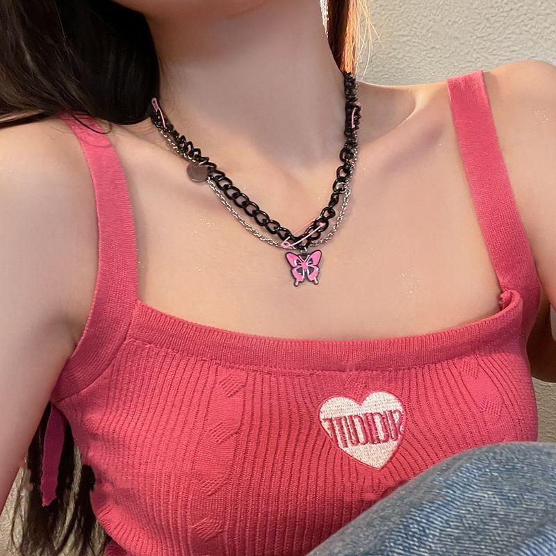 Vintage Y 2K Roze Pin Kraal Ch - Women'S Emo Accessories recensie en prijs