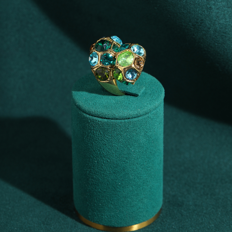 Vintage groene kristallen ring - Women'S Accessories Trends 2026 recensie en prijs