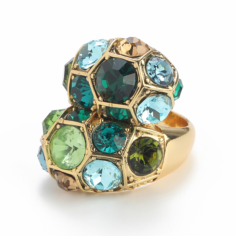 Vintage groene kristallen ring - Women'S Accessories Trends 2026 recensie en prijs