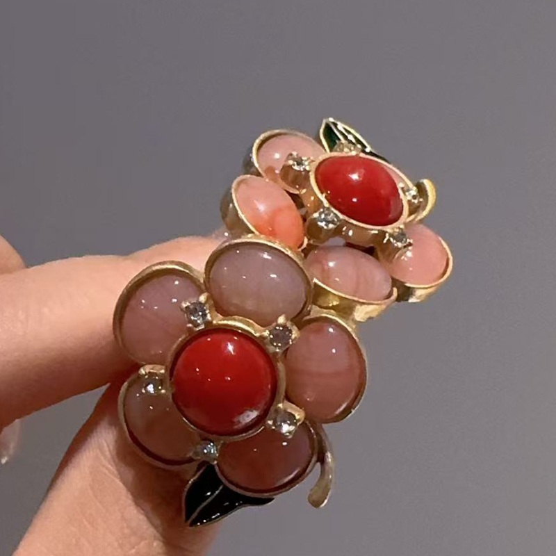 Vintage natuursteen roze bloem - Women'S Accessories Trends 2026 recensie en prijs